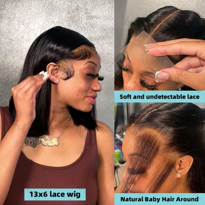 Perucas de cabelo humano de renda frontal