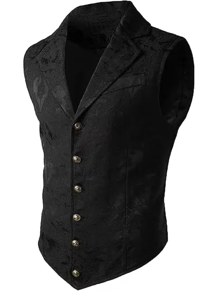 Colete Masculino Jacquard Floral