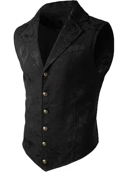 Colete Masculino Jacquard Floral