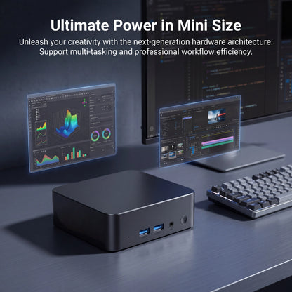 Mini PC Intel Core i9/i3 — Windows 11 Pro, até 32 GB RAM, até 2 TB SSD, Wi‑Fi 6E e Bluetooth 5.2