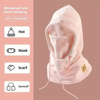 Gorro de inverno 3 em 1 com máscara e protetor de pescoço