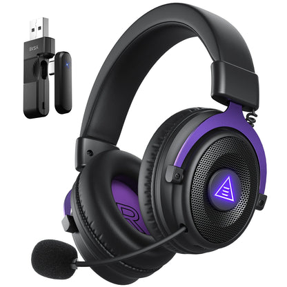 Headset Gamer OneOdio EKSA E900 WT — Sem Fio 2.4G, Bluetooth e RGB