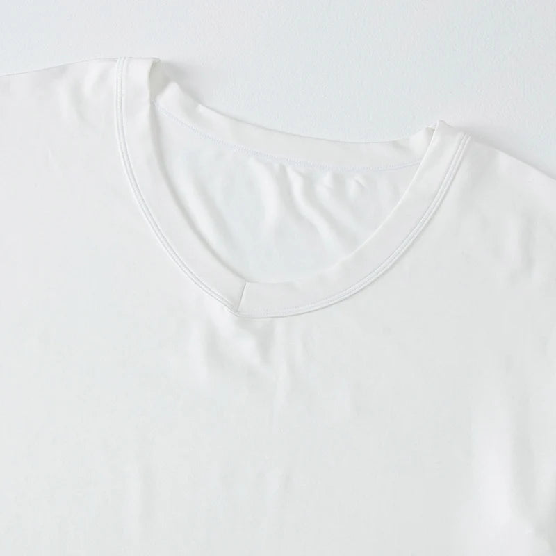 T-Shirt Masculina Básica com Decote em V — Packs de 1 a 4 Peças
