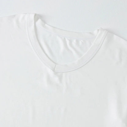T-Shirt Masculina Básica com Decote em V — Packs de 1 a 4 Peças