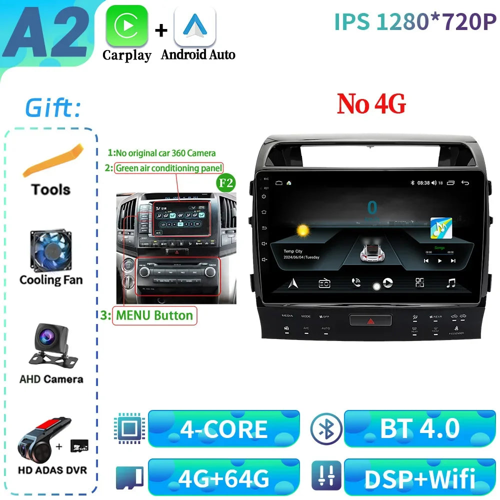 Rádio para Toyota land cruiser 11 200 2007-2015
