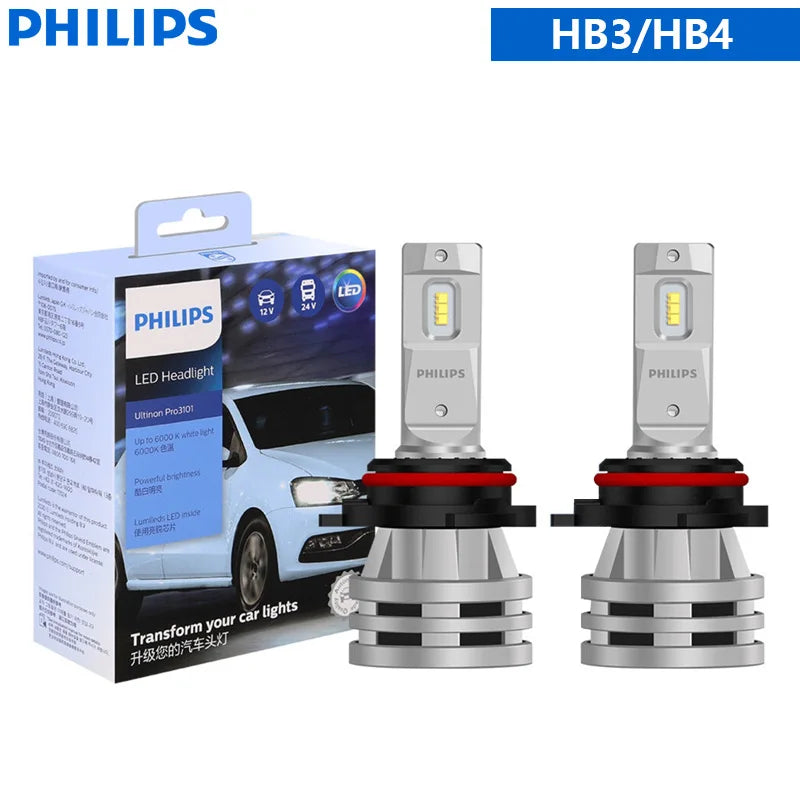 Philips LED H1 H3 H4 H7 H11 Ultinon Pro3101 12V/24V 6000K