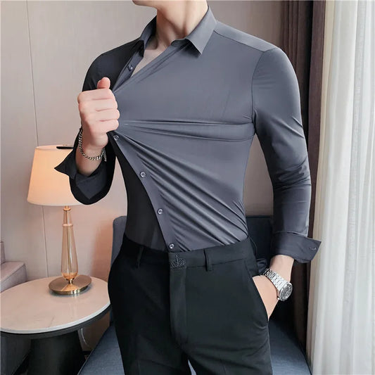 Camisas sem costura de alta elasticidade