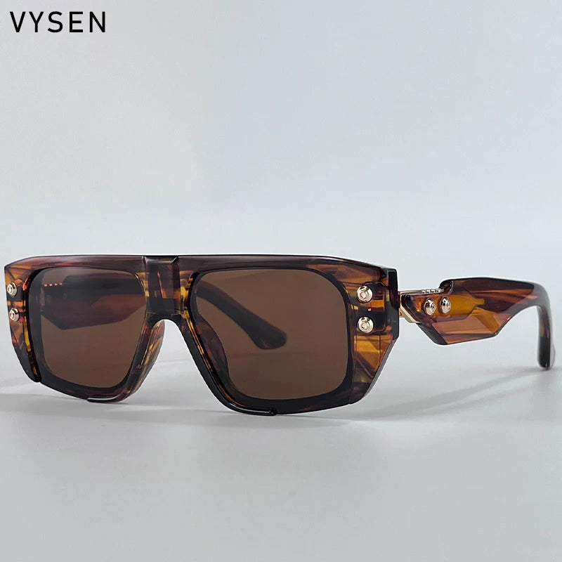 Óculos de Sol Polarizados Estilo Steampunk Quadrados