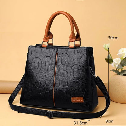Bolsa transversal casual feminina em couro PU