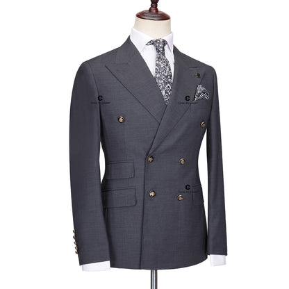 Ternos elegante double breasted slim fit