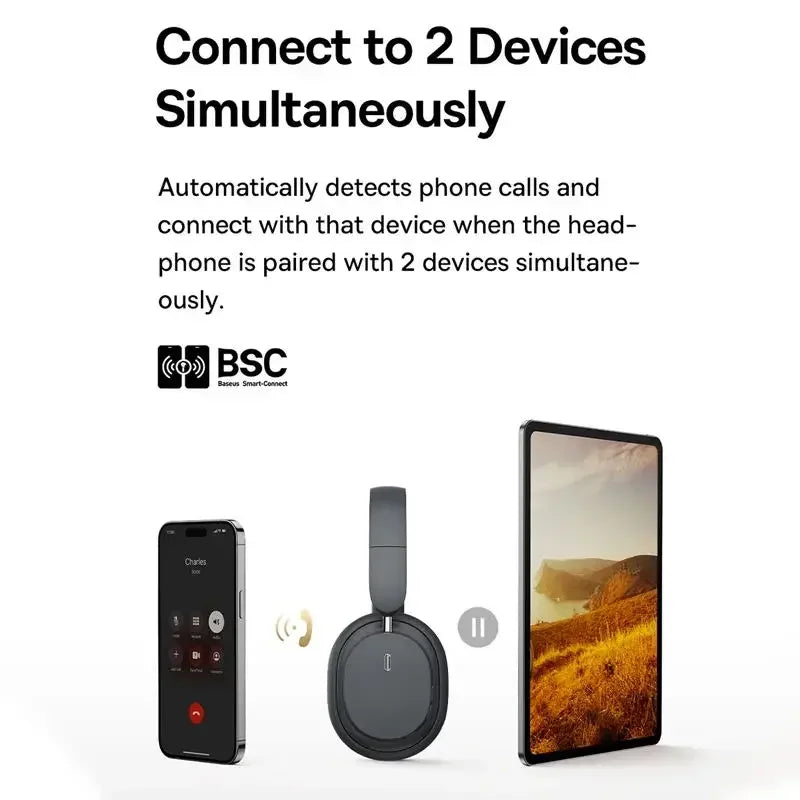 Fones de ouvido sem fio Baseus Bluetooth 5.3