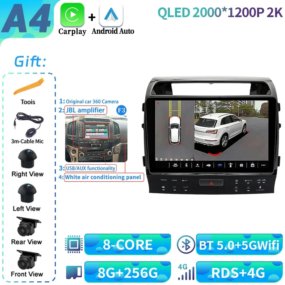Rádio para Toyota land cruiser 11 200 2007-2015