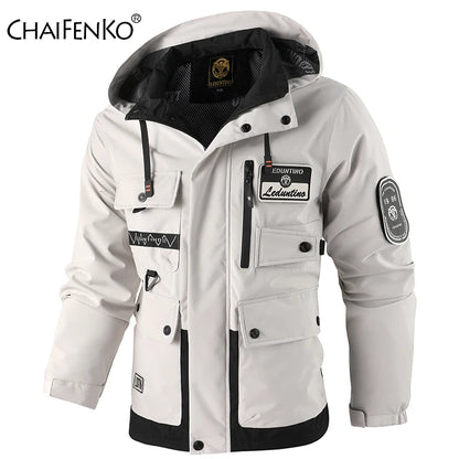 Jaqueta Masculina Casual com Capuz Removível – Leve e Resistente ao Vento