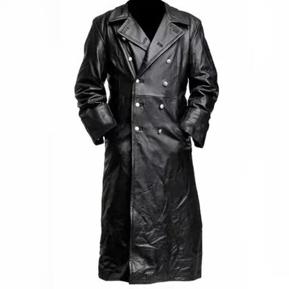 Jaqueta masculina vintage retrô de couro estilo britânico