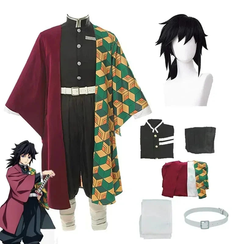 Cosplay Tomioka Giyuu de Kimetsu no Yaiba – Traje Anime para Adultos e Crianças
