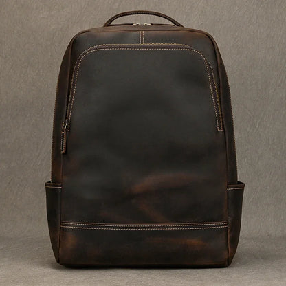 Mochila De Couro Vintage