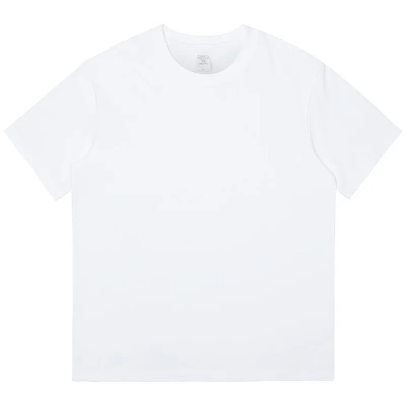 T-shirts unissexo de algodão com gola redonda