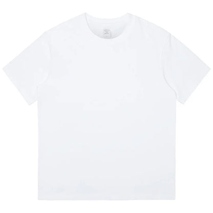 T-shirts unissexo de algodão com gola redonda