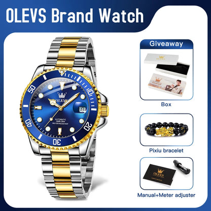 OLEVS 6650 — Relógio Masculino Mecânico Automático em Aço Inoxidável