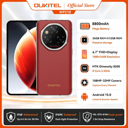 OUKITEL WP210 — Telefone Robusto 5G