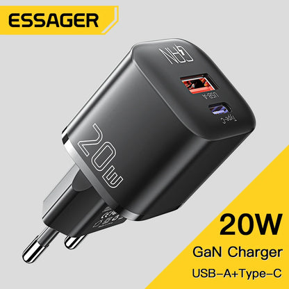 Carregador Essager 20W GaN USB C