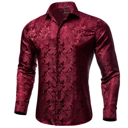 Camisa Masculina Paisley Roxa