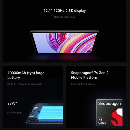 Tablet Redmi pad pro 12.1 "120hz 2.5k display